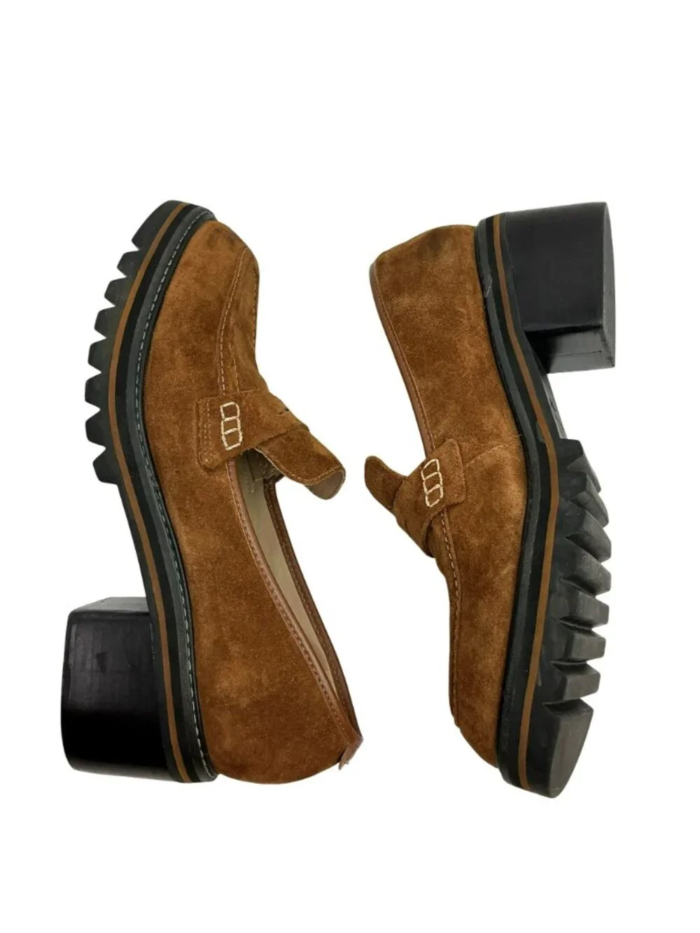 Bernardo Selma Suede Slip On Penny Loafers Womens 10M Cognac Brown - Picture 12 of 16